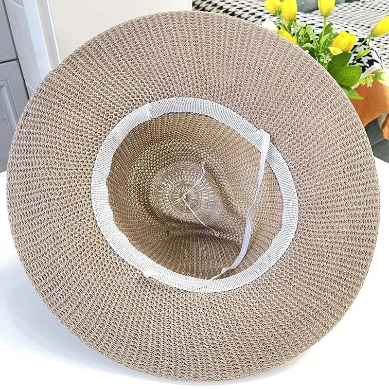 Мужская соломенная шляпа с солнцезащитным козырьком