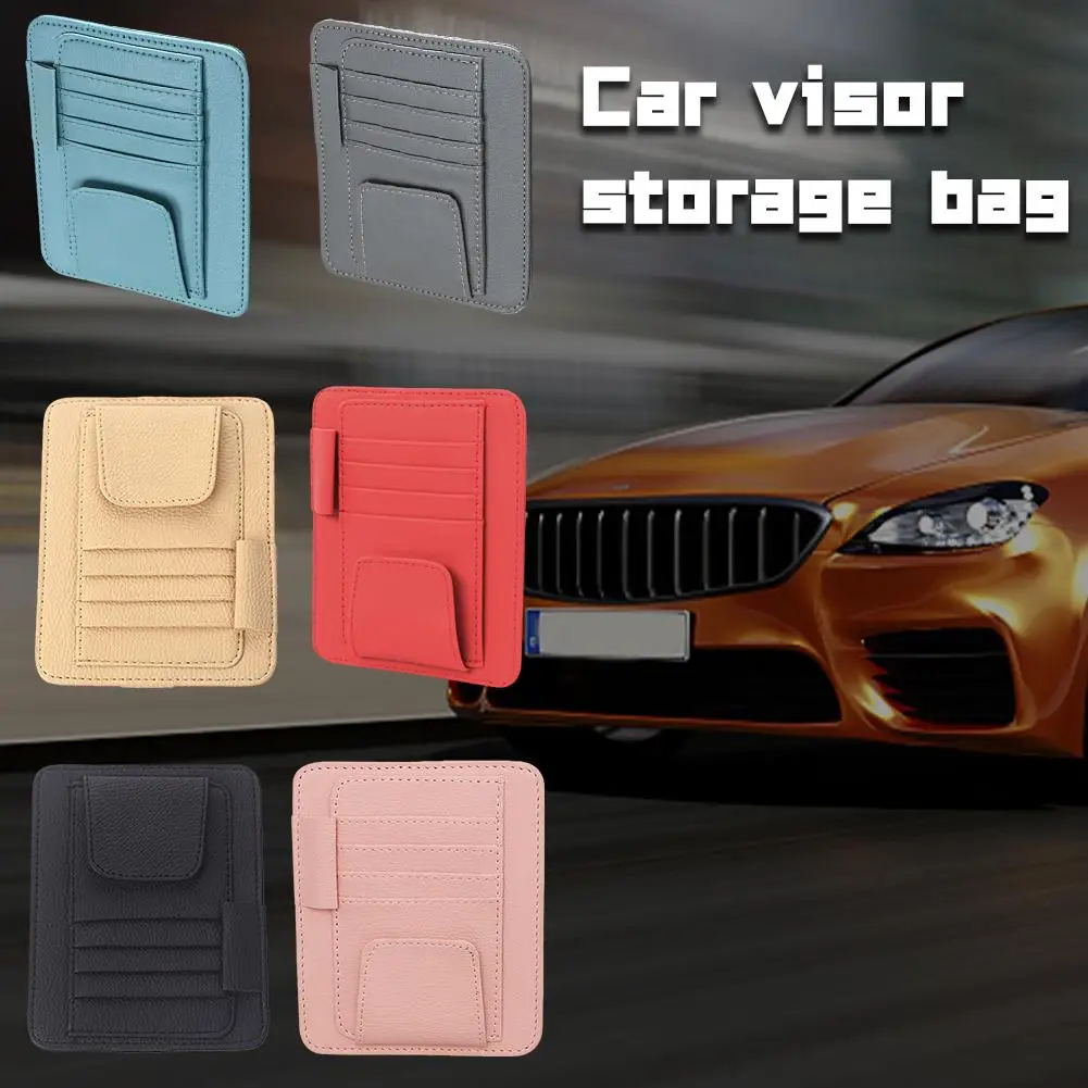 

Car Sun Visor Organizer Multi-Pocket Auto Interior Pocket Pouch Car Holder Document Pen Storage Organizer Accessories I5I5