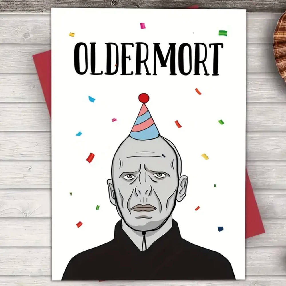 1 Шт. Уникальный Мультяшный Дизайн Поздравительная Открытка С Конвертом Забавная