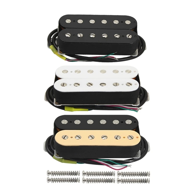 

448D 6 Strings Hot Rail Guitar Dual Coil Humbucker Pickup Replace for Electric Guitar Parts Accessories, 3-Color