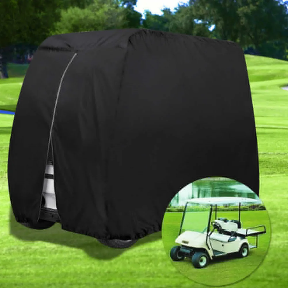

Oxford Cloth Waterproof Outdoor Sports Protect 4 Passenger Buckle Hem Golf Cart Cover Dust Prevention Accessories Anti Sunlight