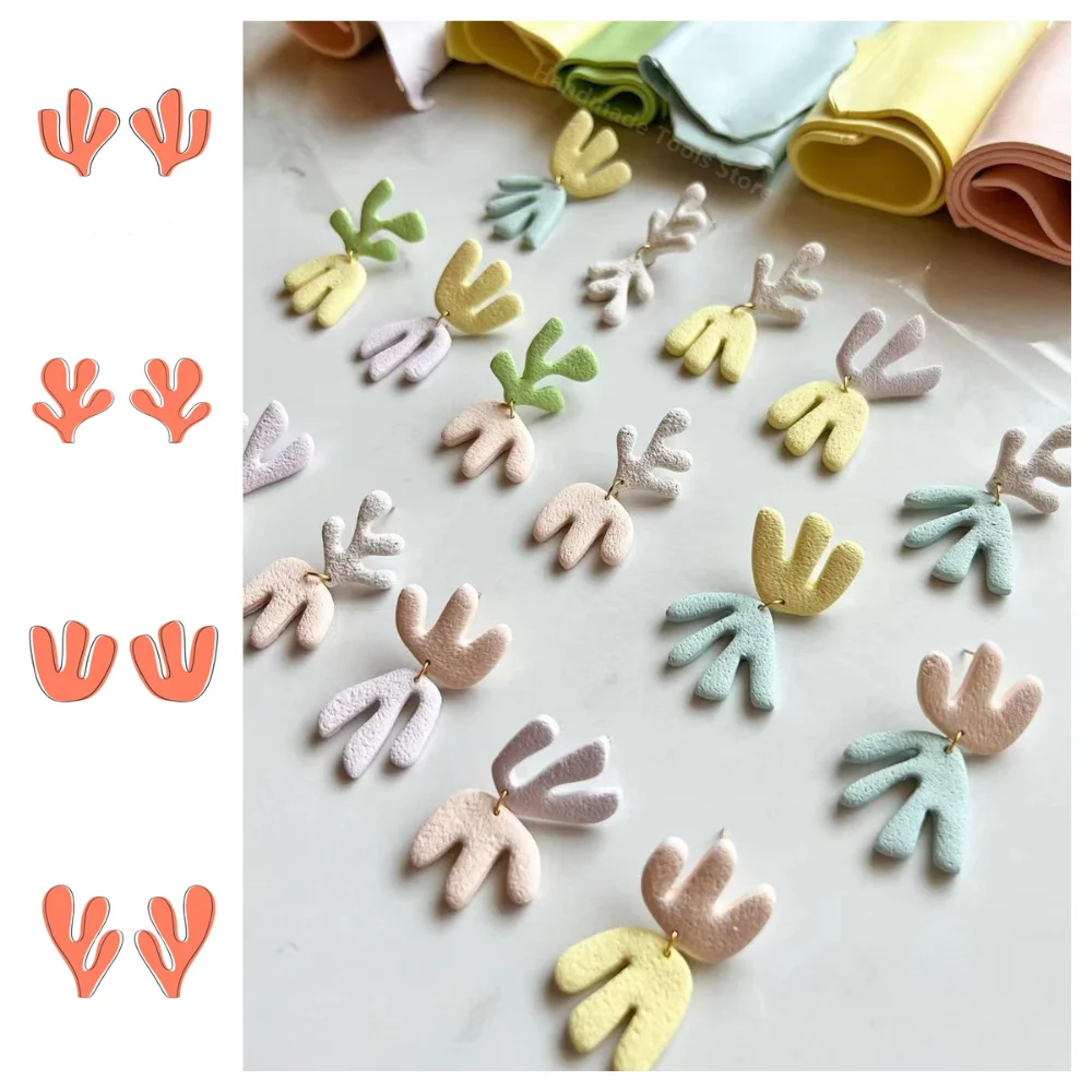 

Irregular Coral Shape Ocean Series Soft Pottery Polymer Clay Cutter DIY INS Creative Earrings Pendant Earrings Die-cutting Mold