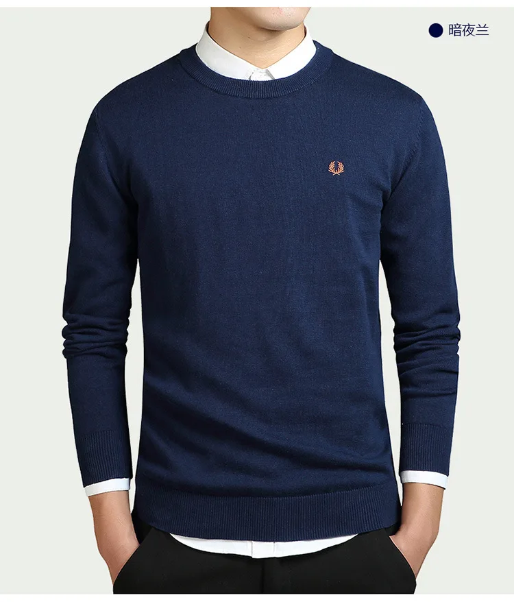 Men Winter Fall 2022 Clothes Long Sleeves Sweater Pullover Korean Fashion Solid O-Neck Knitted Clothing Wool Clause Streetwear