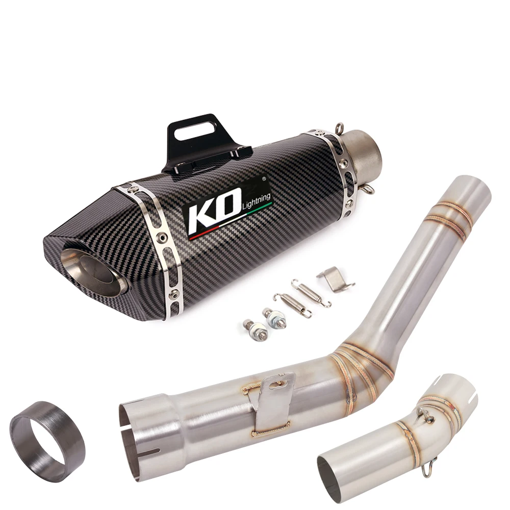 Фото Выхлопная система Slip On для мотоцикла Kawasaki Ninja ZX-10R 2021-2024, полная выхлопная система из нержавеющей стали с соединительной трубой и DB Killer. №3