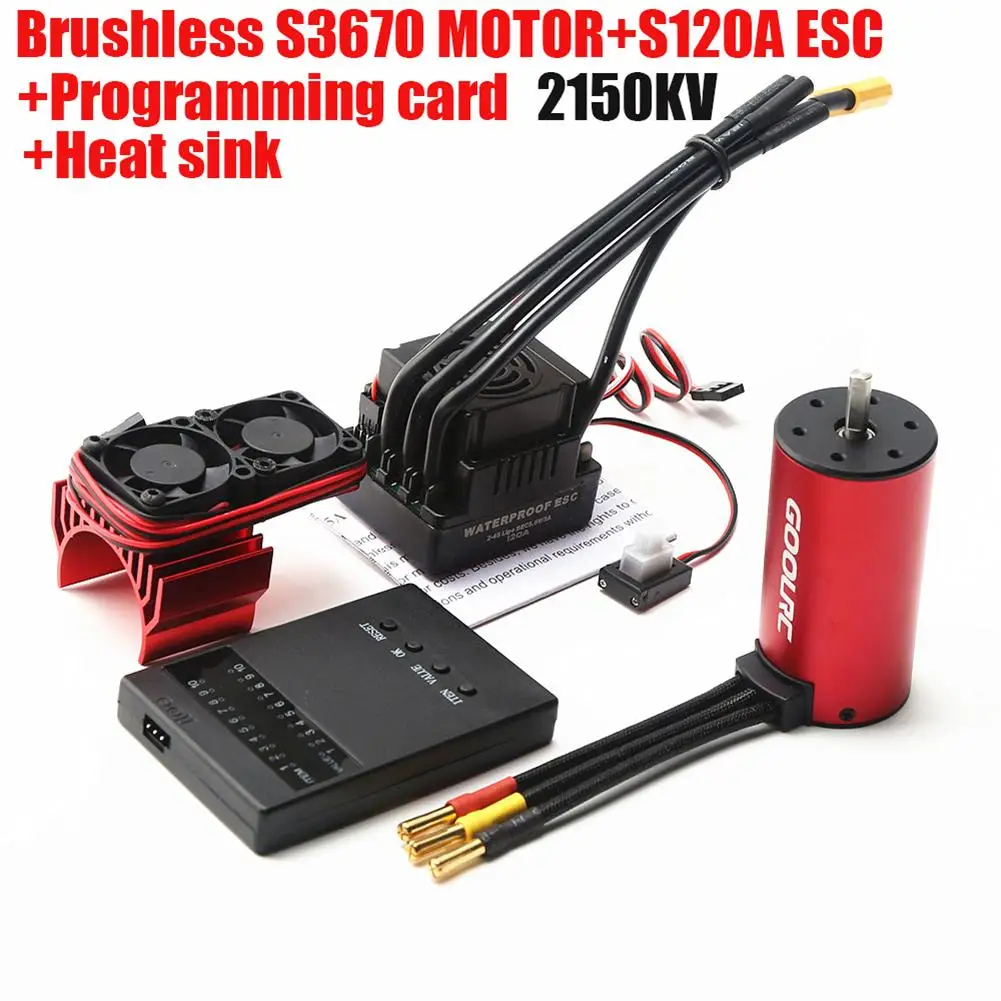 

Водонепроницаемый Флюоресцентный радиатор 120A 2-4S Esc S3670 3670 2150KV/2650KV/2850KV для Hsp Hpi Traxxas