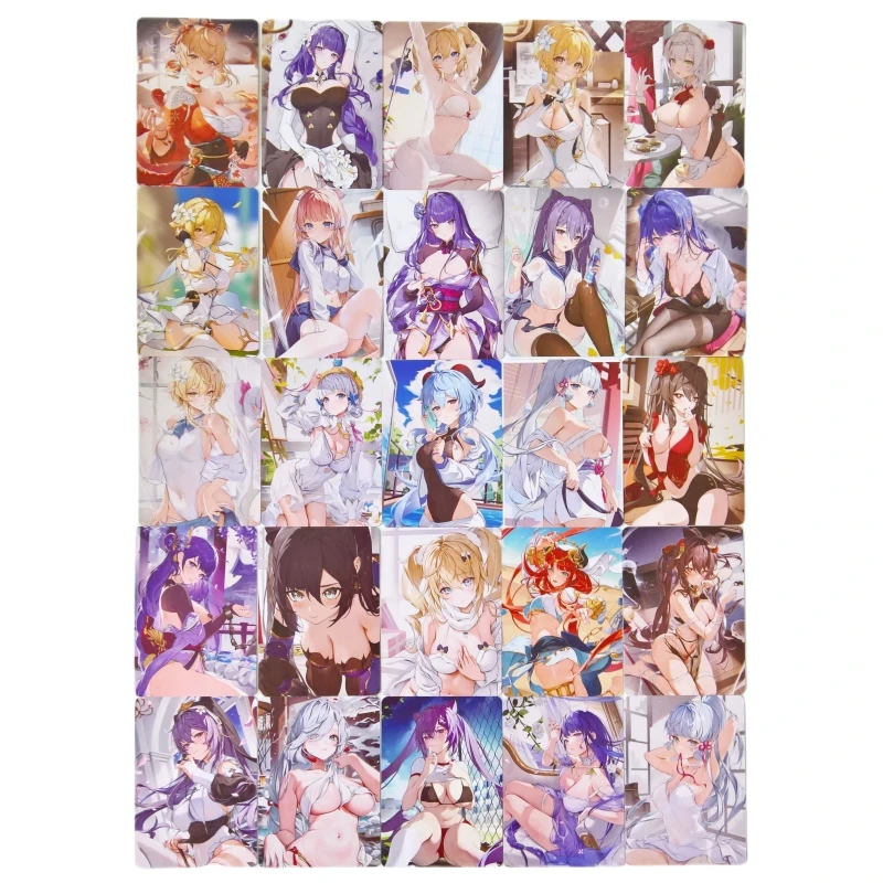 

45pcs/set Genshin Impact ACG Sexy Girl Eula Lawrence Keqing Animation Characters Anime Classics Game Collection Cards Toy Gift