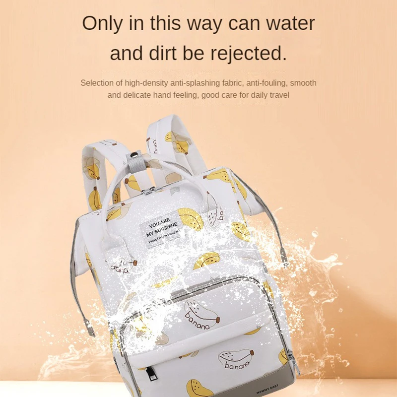 Crown Banana Baby Diaper Bag Travel Large Capacity Backpack Multi-function Nappy Bag Organizer Waterproof Baby Stroller Bag