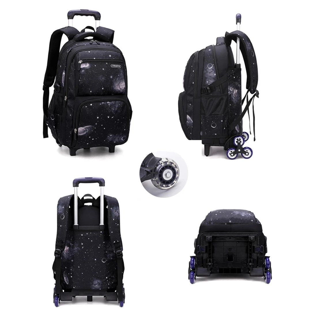 Teens Orthopedic School Backpack Removable Children School Bags With 2 Wheels Kid Boys Girls Trolley Schoolbag Luggage Wheeled