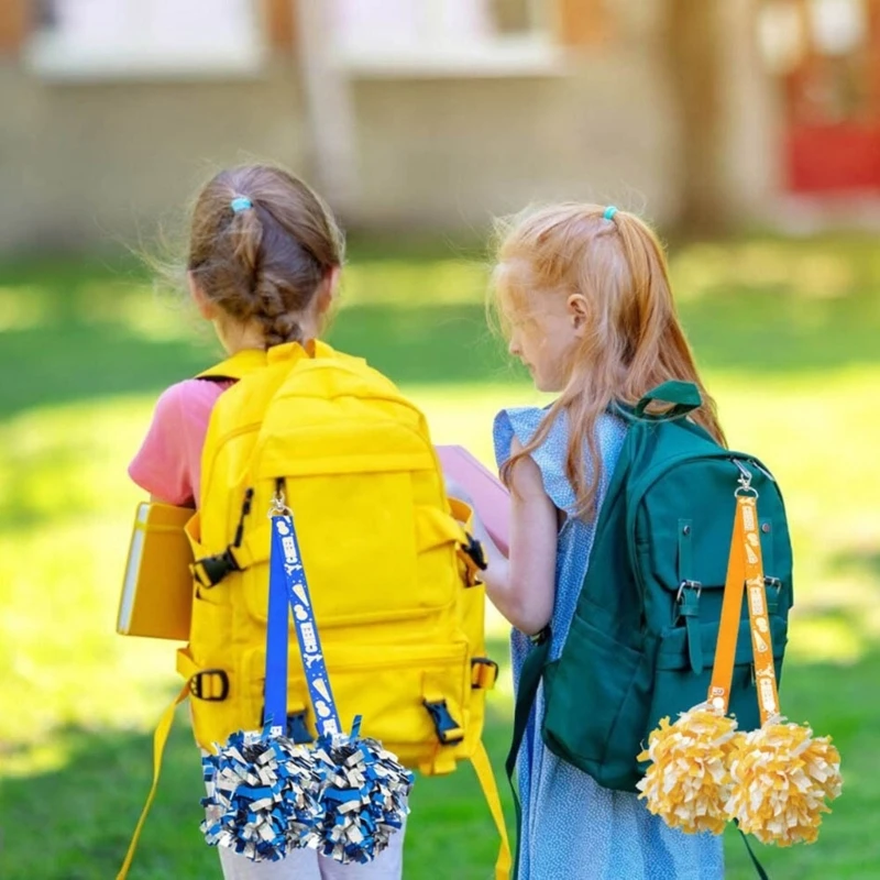 ZB91 10 шт. ремень-держатель с помпоном Cheerleader и пряжками для рюкзака Cheer удобный в
