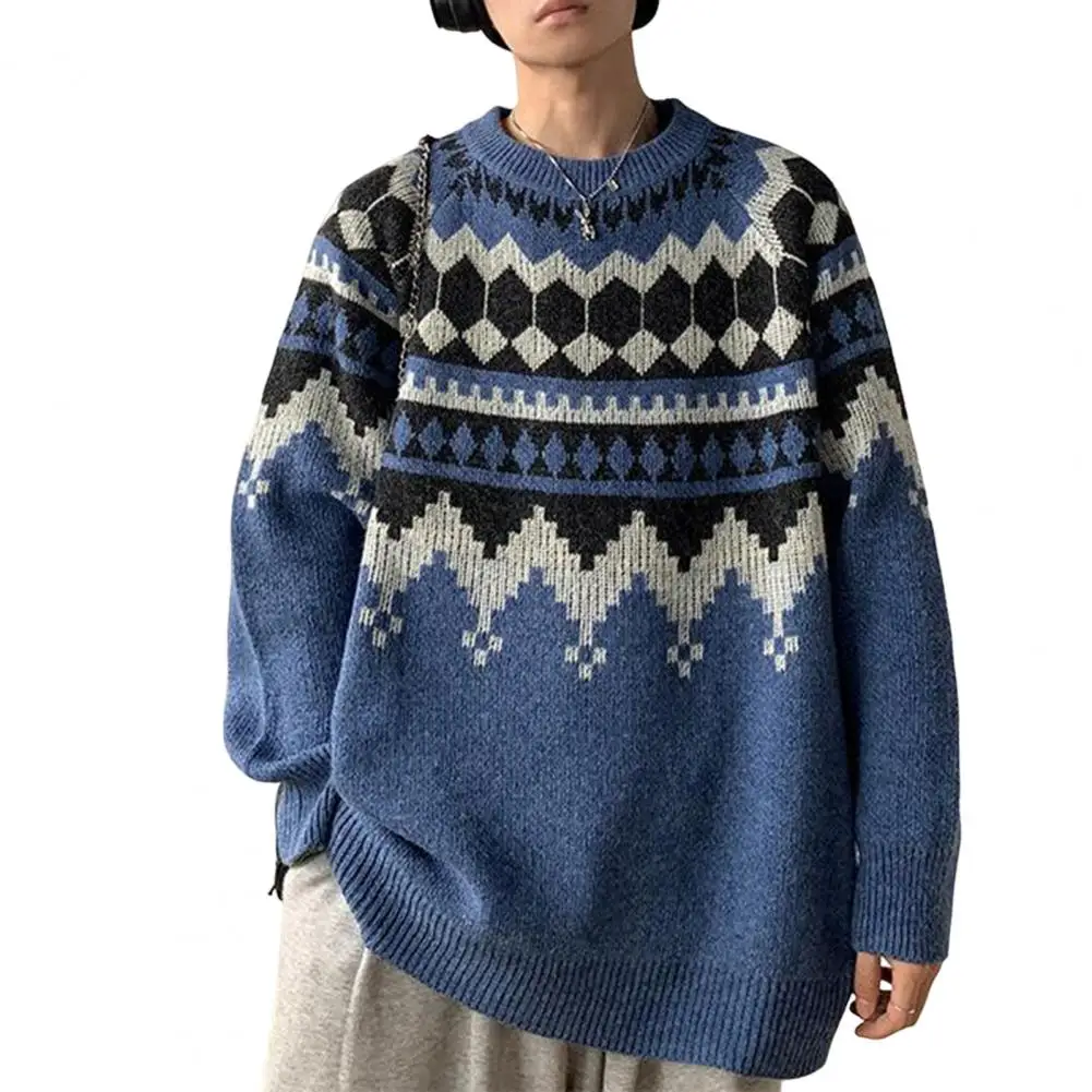 

Men Sweater Long Sleeve Ins Style Men Knitwear Knitting Sweater