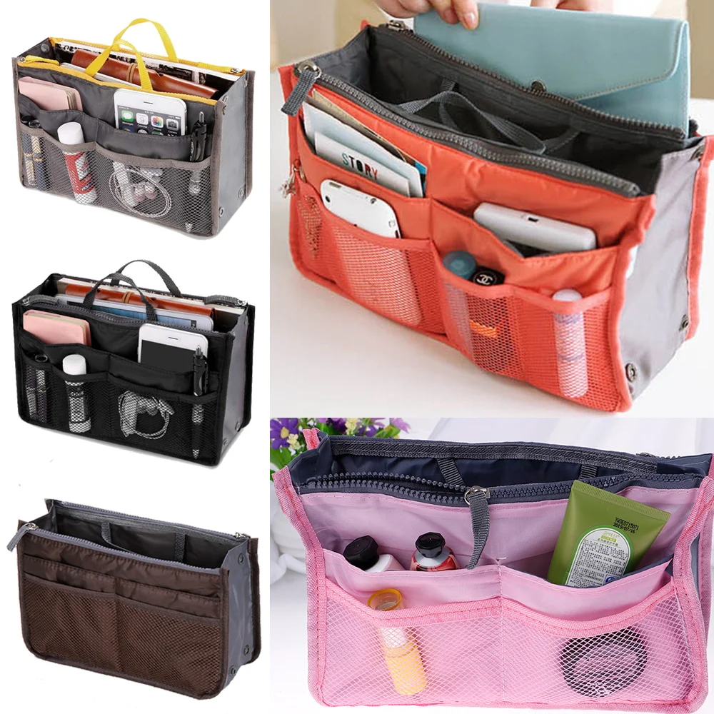 

Organizer Insert Bag Make Up Toiletries Insert Bag Sundries Handbags Tablet Phone Purse Fitness Sport Cosmetic Bag Travel Tote