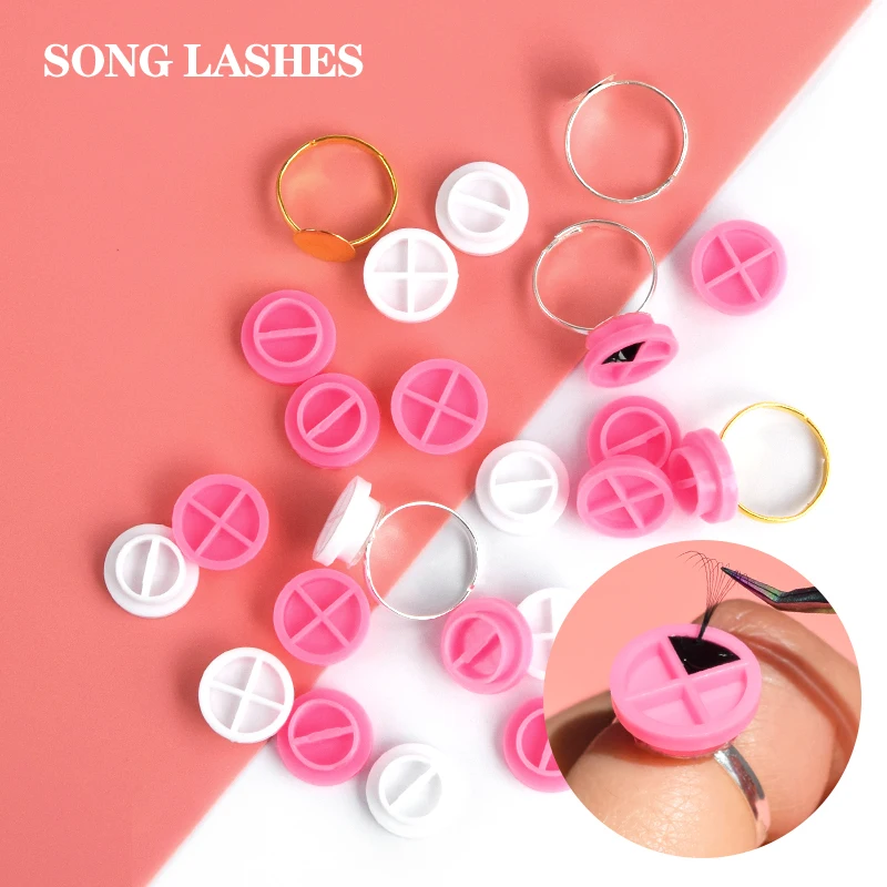 

SONG LASHES 100pcs Eyelashes Cross Delay Cups Planting Grafting Rapid Drying Glue Cup For Eyelash Extension
