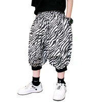 boys kids shorts 2022 new fashion leopard print children short harem pants teenager elastic waist capri pants 5 7 9 11 13 14yrs