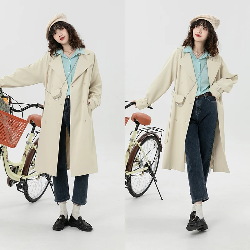 Coats Woman Spring 2022 Casual Windbreaker New Korean Woman Trench Coats slim British Style Overcoat Female Clothing Jackets