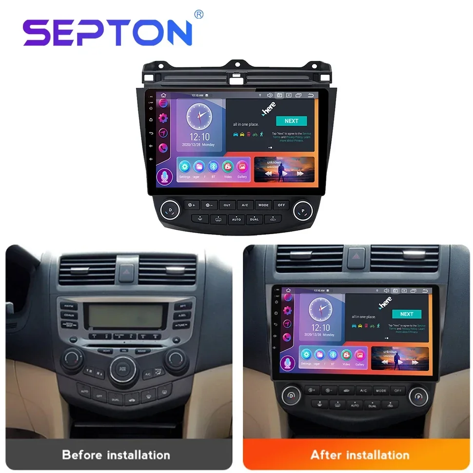 Автомобильный радиоплеер SEPTON для Honda Accord 7 2003-2008 2din GPS Стерео Automovie Мультимедиа 4G