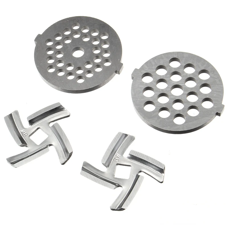 

Kitchen Stainless Steel Meat Grinder Blade Spare Part 2 Pcs Meat Chopper + 2 Pcs Cutter Blade For MG30/60