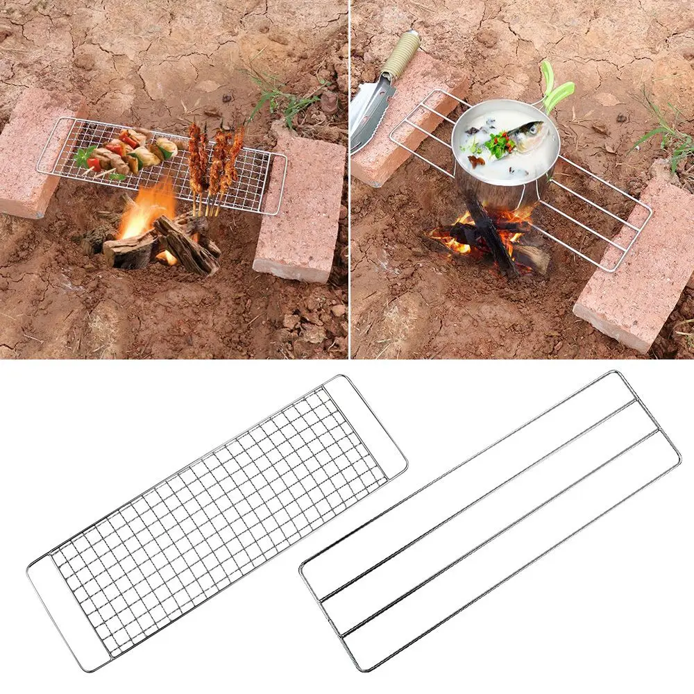 

Multi-function Outdoor Stainless Steel Camping Tools Barbecue Rack Barbecue Grill BBQ Plate Grilling net