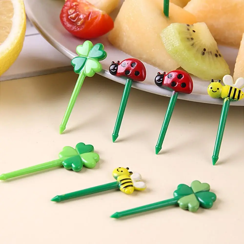 1 Set Simple Durable Fruit Stick Creative Koala Bear Shape Salads Fork Cartoon Design Coffee Tea Fork