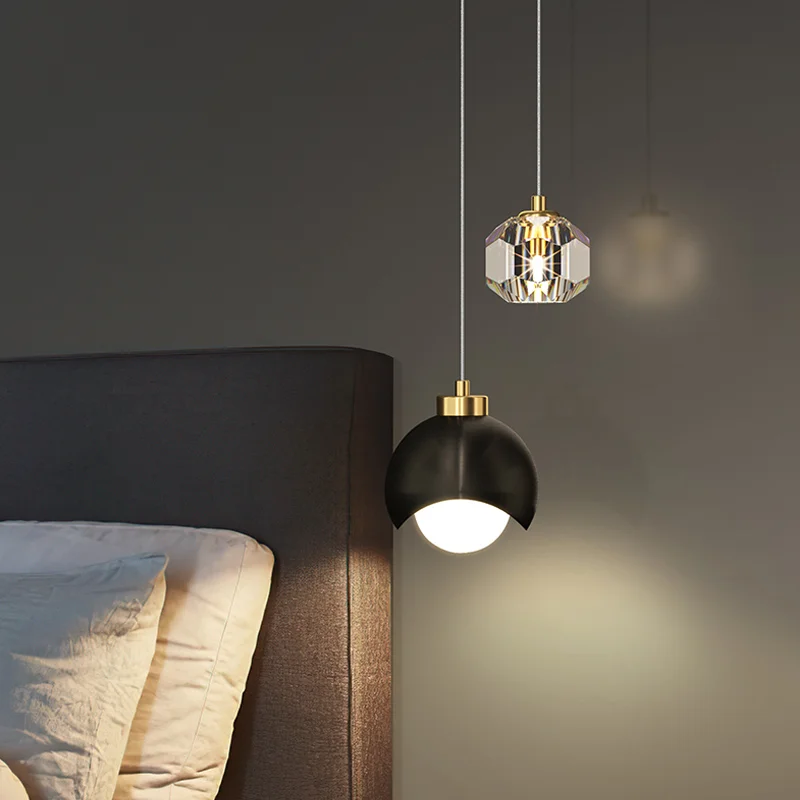 

Люстры в скандинавском стиле, медные длинные потолочные светильники для спальни, кабинета, прикроватной тумбочки, гостиной, ресторана, современные декоративные домашние светильники