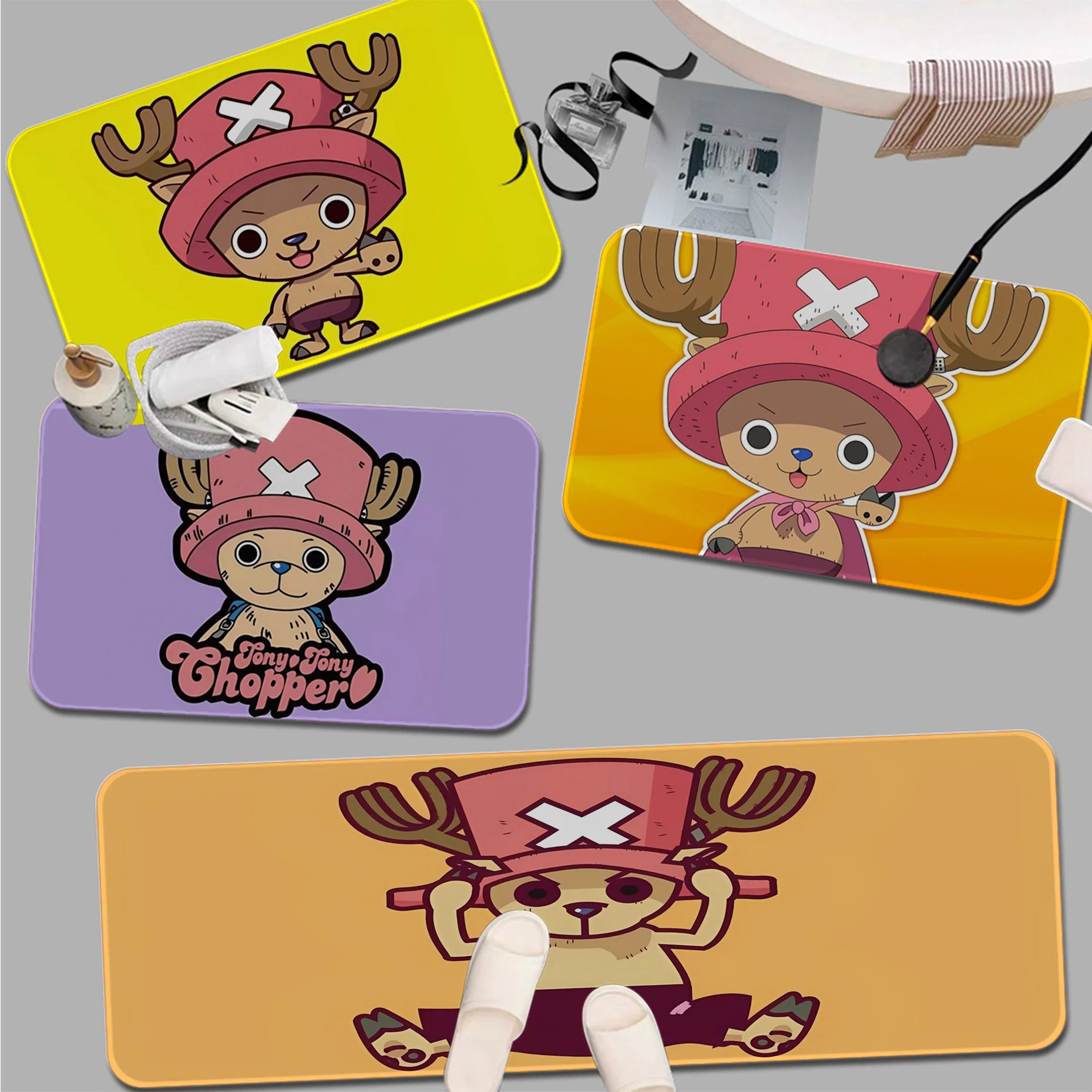 

BANDAI Tony Tony Chopper Floor Mat Cheaper Anti-slip Modern Living Room Balcony Printed Hotel Decor Mat