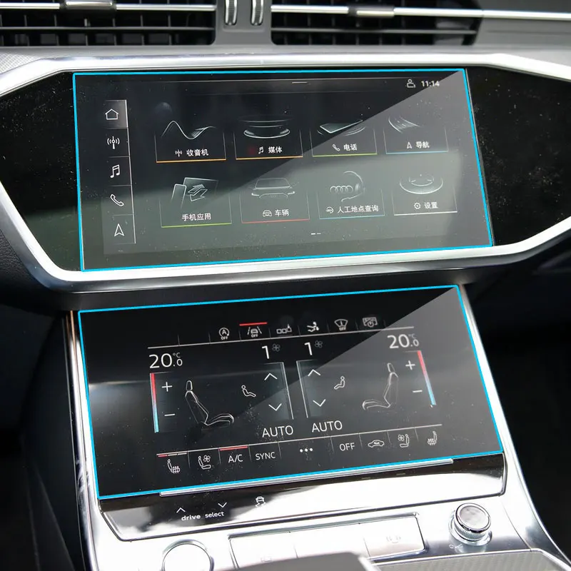 Защитная пленка для экрана Audi A6 A7 2019 2020 автомобильная мультимедийная система