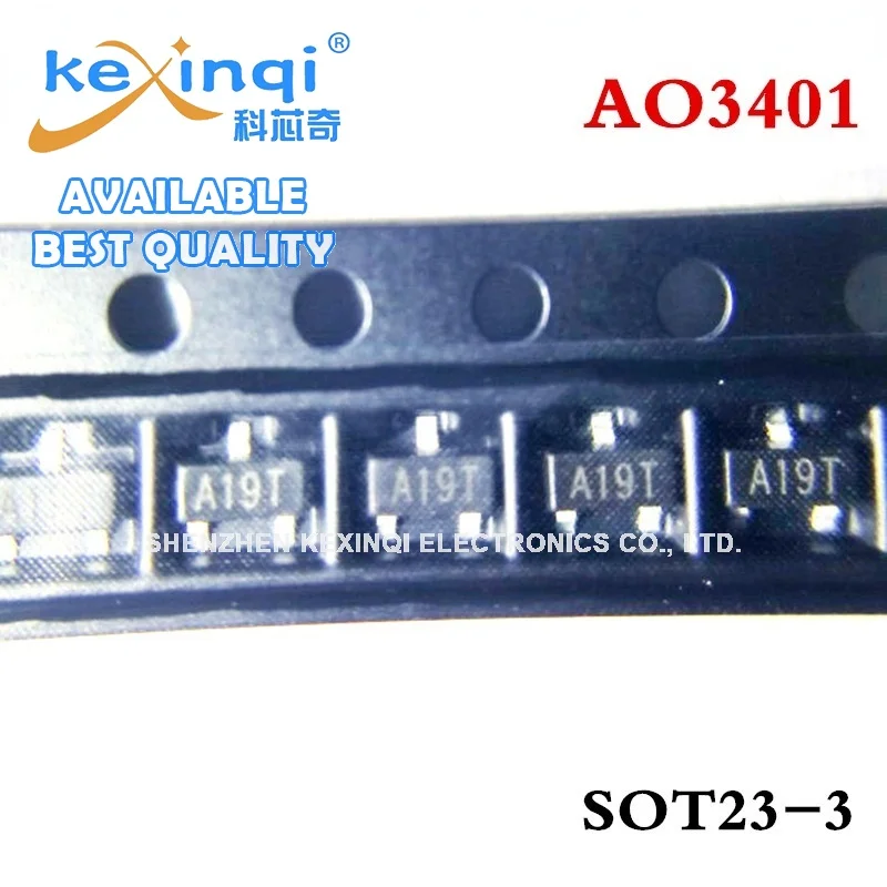 50PCS/lot AO3401 3401 MOSFET P-CH 30V 4A SOT23 Best quality