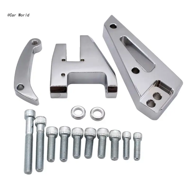 

6XDB for 350 Short Water Pump Polished Low Mount Alternator Bracket Kit