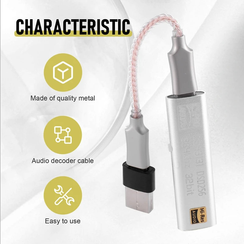ТИП C до 3 5 мм DSD256 для Android адаптер усилителя наушников ЦАП портативный USB Cirrus Logic
