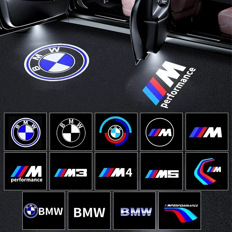 2 шт. светодиодный логотип на дверь автомобиля эмблема Стайлинг для BMW M F12 F13 F30 E60 E65
