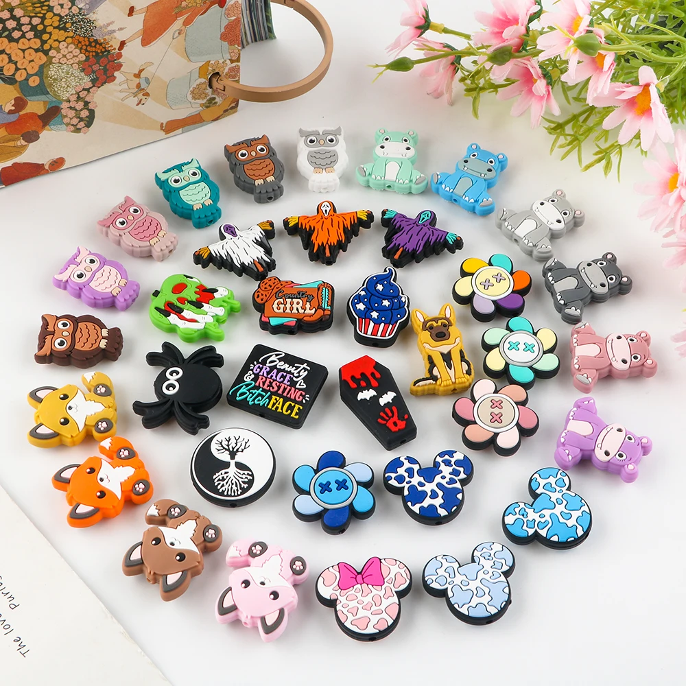 5-10 шт., силиконовые бусины для ювелирных изделий