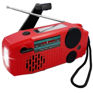 emergency lamp led radio solar hand crank amfmnoaa radio flashlight phone charger for outdoor traveling tools 032 free global shipping