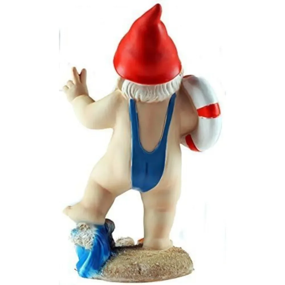 Подарки с синим китом 15 см забавное садовое украшение в виде гнома - дизайн кольца