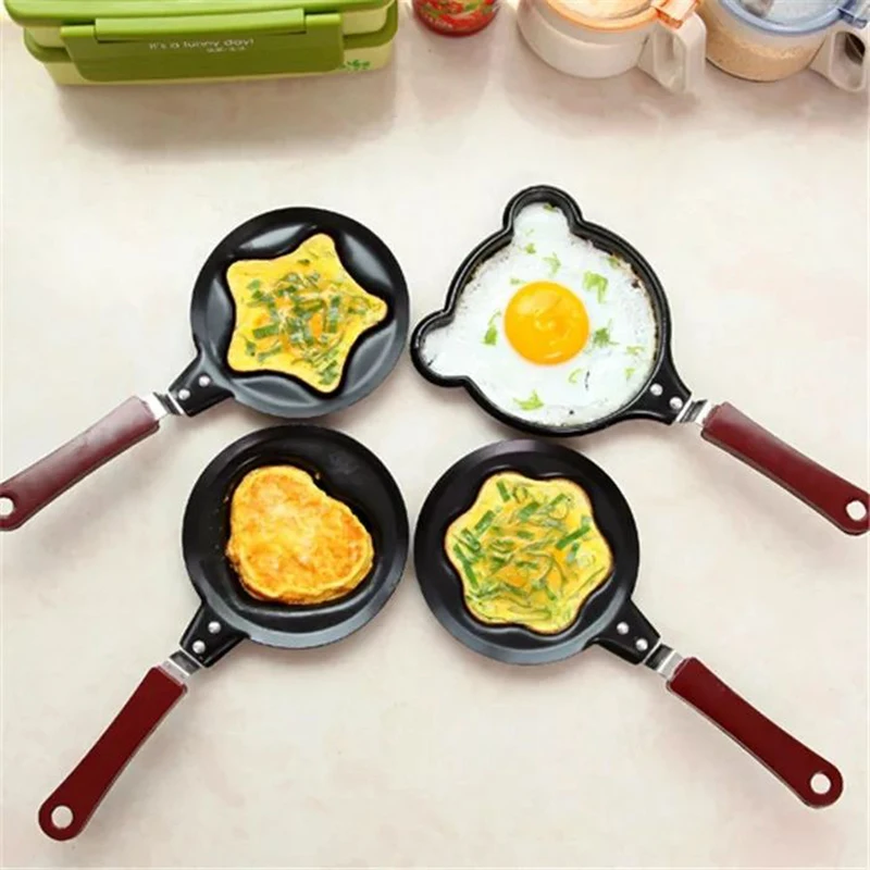 

112cm Heart Shaped Omelette Pan Thingsikea Mini Cute Omelette Cooking Non-Stick Breakfast Stranger Durable Kitchen Utensils