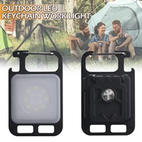 new outdoor led usb keychain work light portable mini cob flashlight high brightness charging emergency lamp
