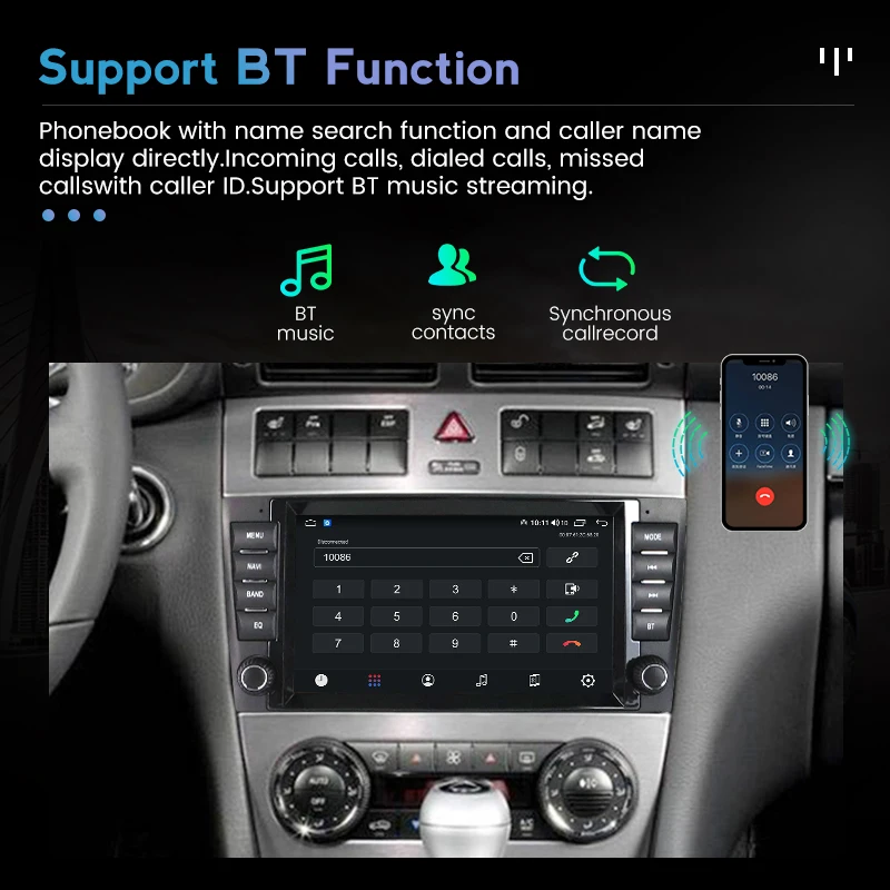 Автомобильный мультимедийный плеер Android 11 для Mercedes Benz C-Class W203 CLC 2004-2010 радио стерео