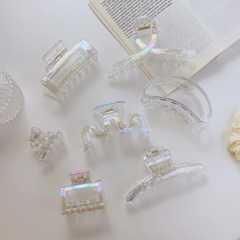 

New Women Claw Clip Geometry Acrylic Large Shark Clip Girl Temperament Hair Claw Headwear Fashion Hairpin Hair Accessories Gift