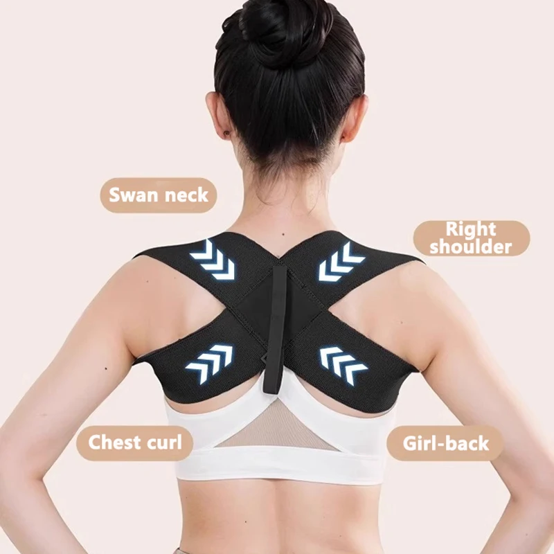 Корректор осанки для спины пояс поясницы поддержка плеч дышащая эластичная