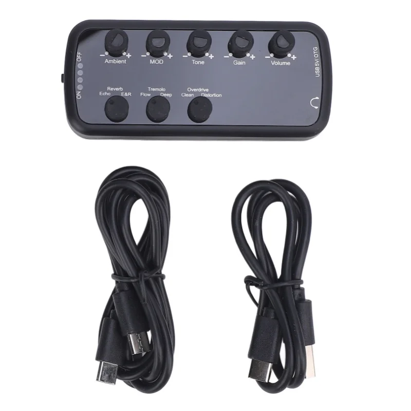Фото Усилитель для наушников Bass Headphone Amplifier с мультиэффектами: Clean, Overdrive, Distortion, Echo, Reverb, Chorus, Tremolo, Deep Bass №1