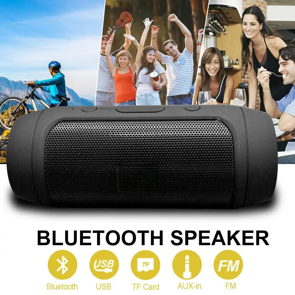 Мини Bluetooth-Колонка Беспроводная уличная стерео Бас Громкая Колонка USB TF FM-радио -