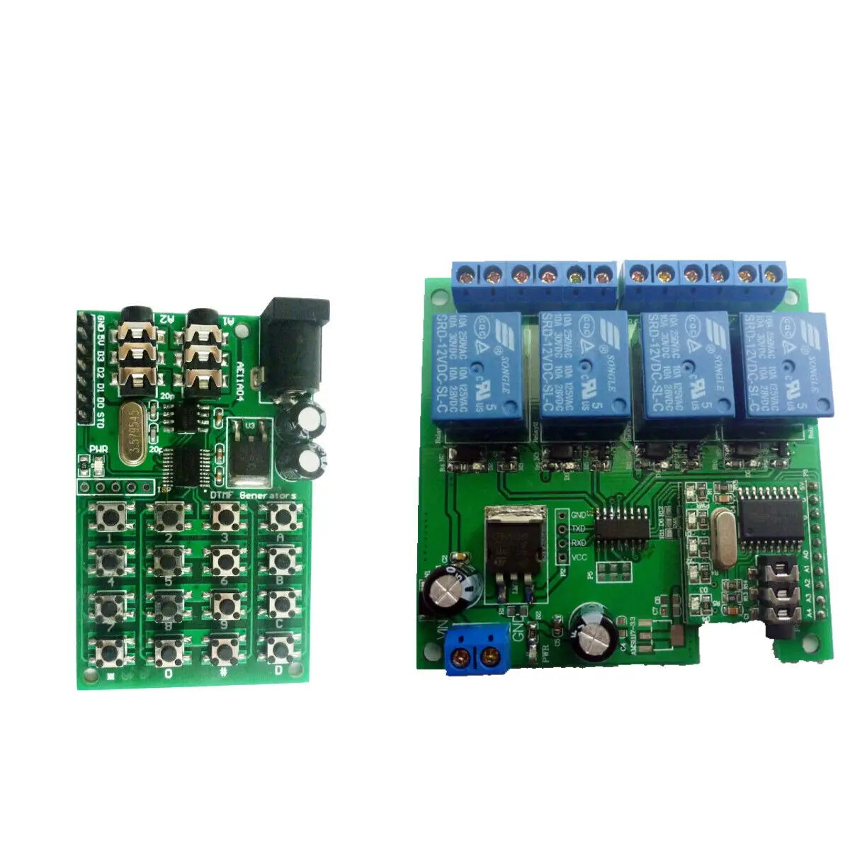 

Keypad DTMF MT8870 Generator Audio Encoder + 4 Channels Decoder Relay
