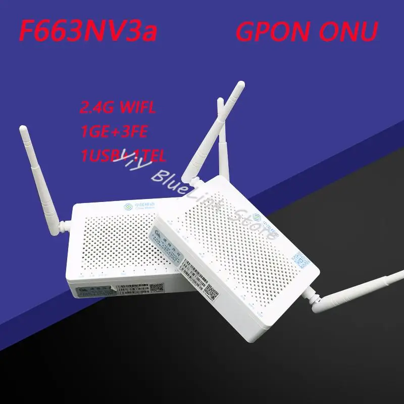 

4/6/8 шт. оригинальный F663NV3A ONT ONU GPON WIFI 1GE + 3FE + 1Tel + Wifi + 1USB английская прошивка GPON ONU