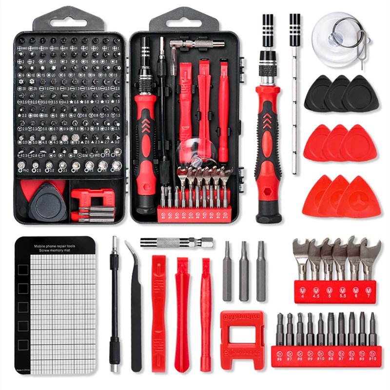 

112/115/138 in 1 Screwdriver Set Precision Torx Screw Driver Magnetic Bits Kit For Damaged Screw Extractor Household Repair Tool
