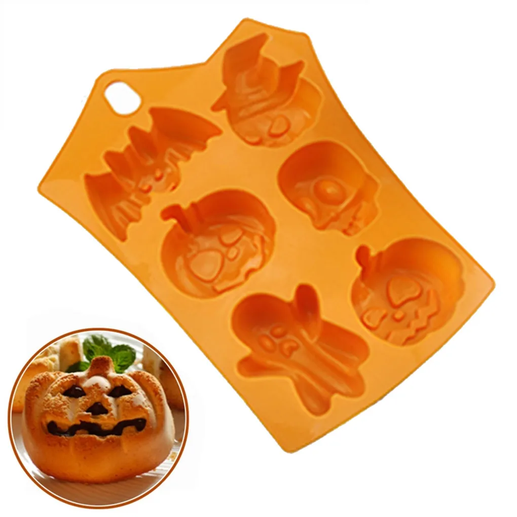 

Halloween Holiday Pumpkin Cake Mold 6/7 Cavities Pumpkin Ghost Bat Shape Chocolate Molds DIY Cake Decorating Tools Dropship