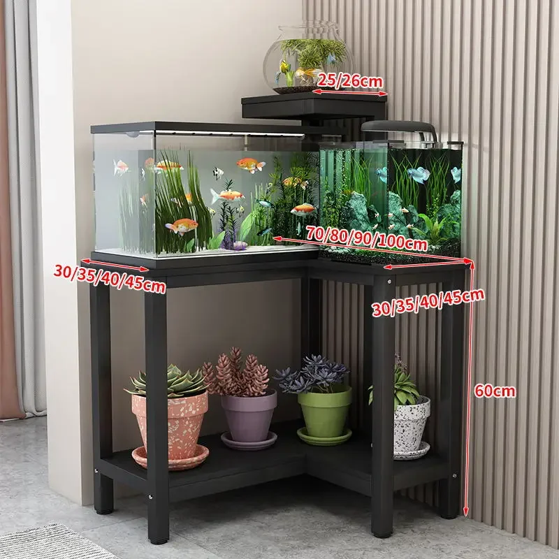 Регулируемая Настольная стойка для рыб железная аквариумная аквариума с цветами