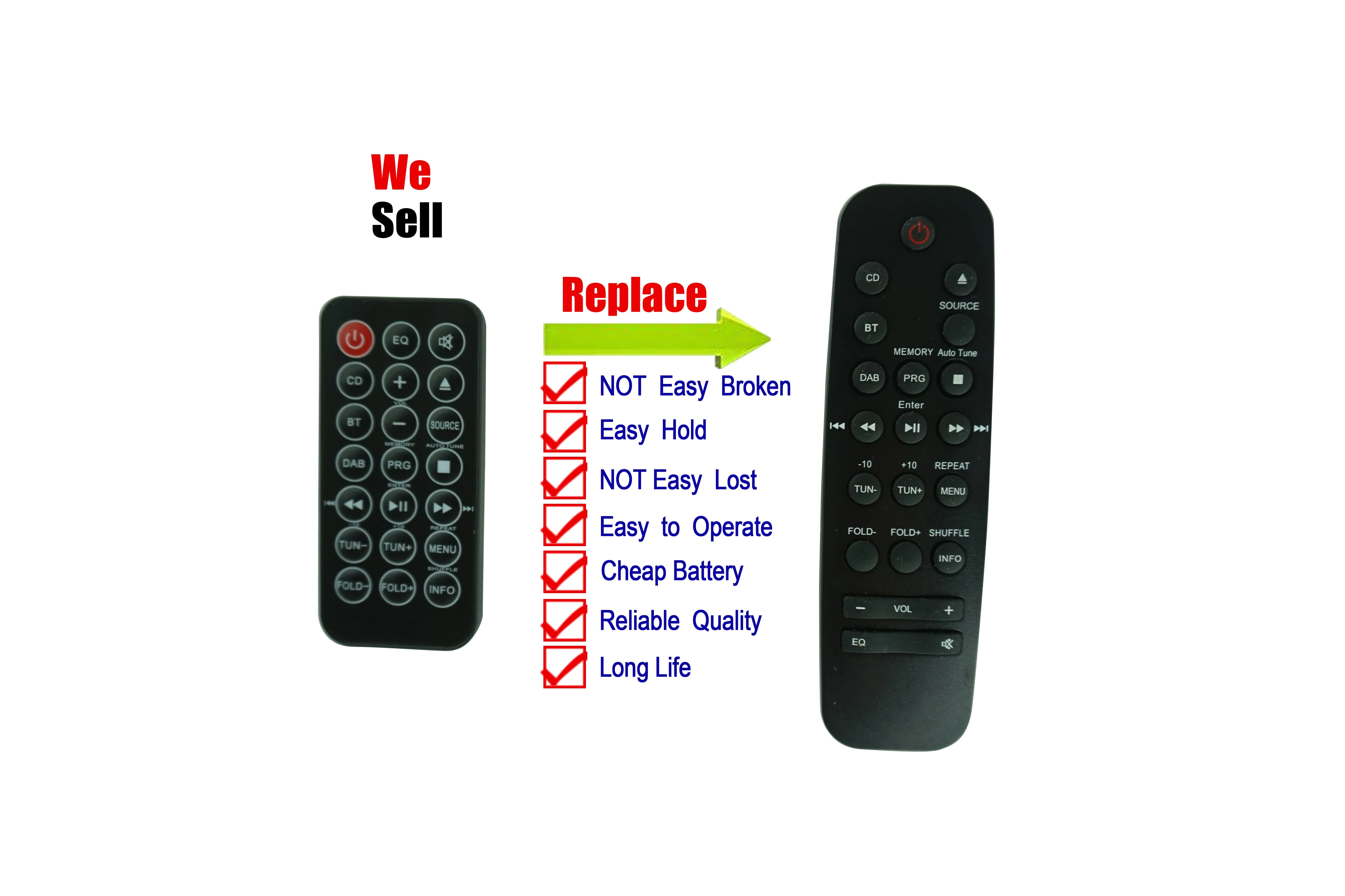 

Remote Control For Kenwood M-819DAB RC-M817DAB M-817DAB-B M-817DAB-W M-820DAB-W M-820DAB-B M-720DAB Stereo CD Micro Audio System