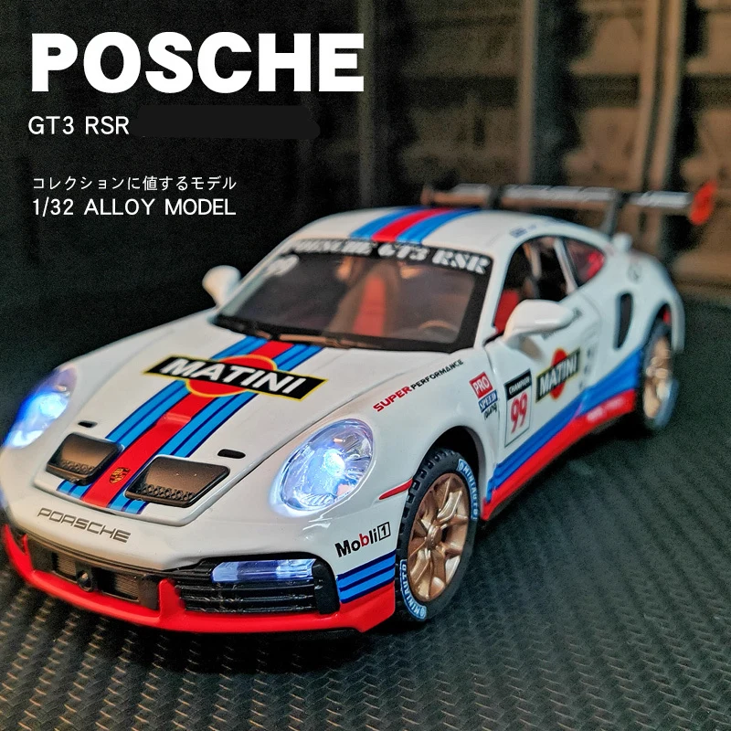 

1:32 Porsches 911 GT3 RSR Le Mans Alloy Sports Car Model Diecasts Metal Toy Racing Car Model Simulation Collection Kids Toy Gift