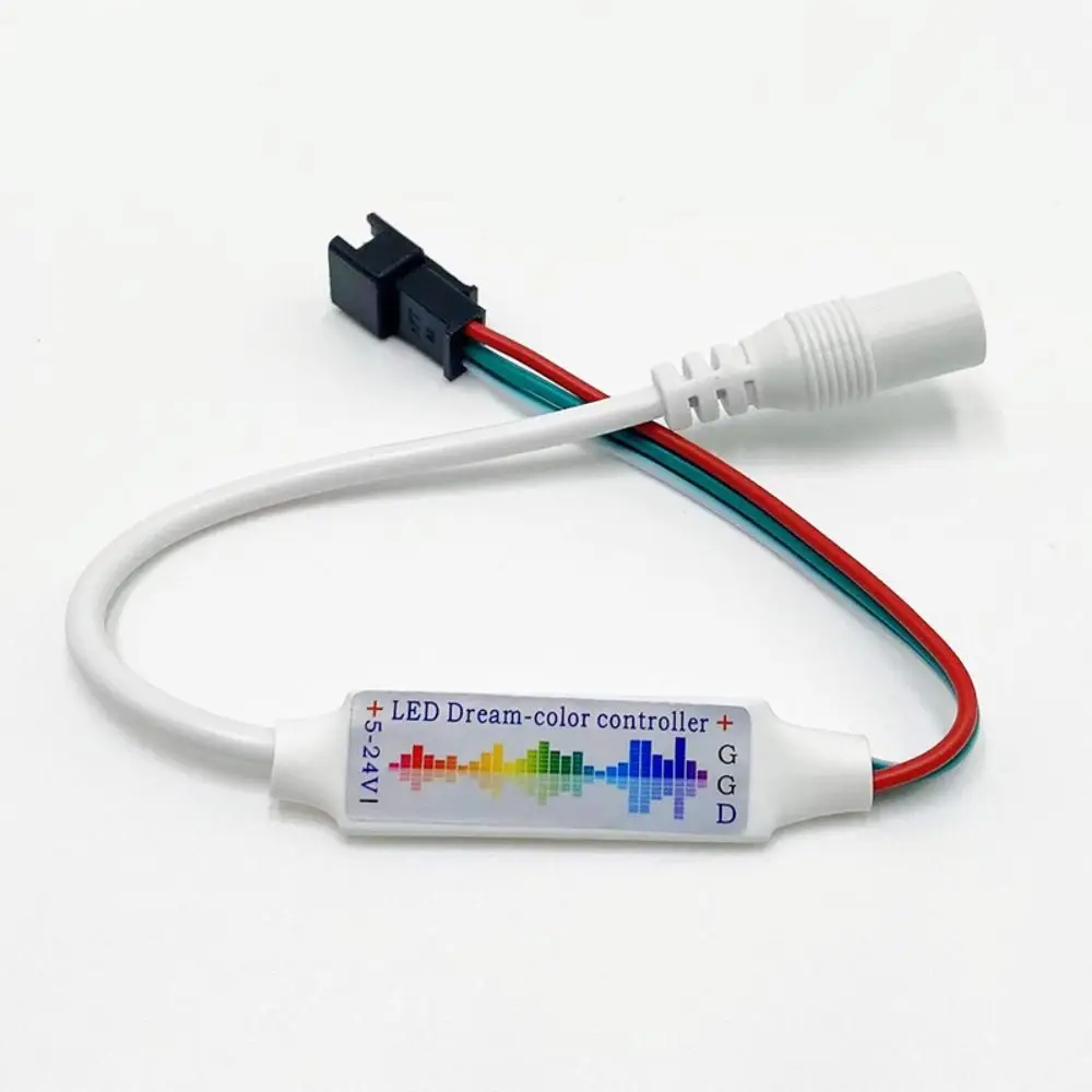 Фото Адресный музыкальный светодиодный контроллер 3-контактный DC5-24V RGB светодиодные ленты DC/USB 17 клавиш для WS2812B WS2811 5050 №4