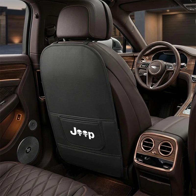 Фото Защитная накладка на автомобильное сиденье от ударов и грязи для Jeep Renegade, Compass, Patriot, Grand Cherokee, детский коврик от грязи, легко моющийся, защитный. №1
