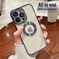 new built in lens protector film transparent plating silicone case for iphone 13 12 11 pro max xsmax xs xr x se 7 8 plus cover