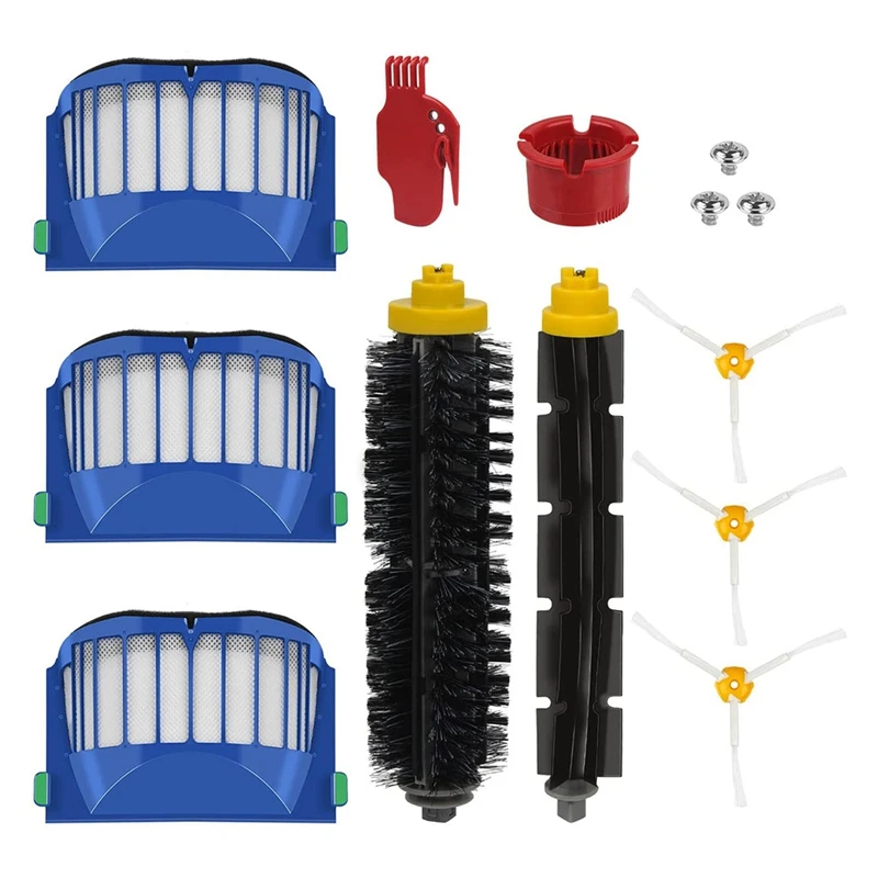 

10 Pack Replacement Parts For Irobot Roomba 600 & 500 Series Cleaning Tools Include Bristle & Beater Brush, Side Brush